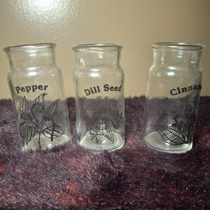 Set of Three‎ Glass Spice Jars